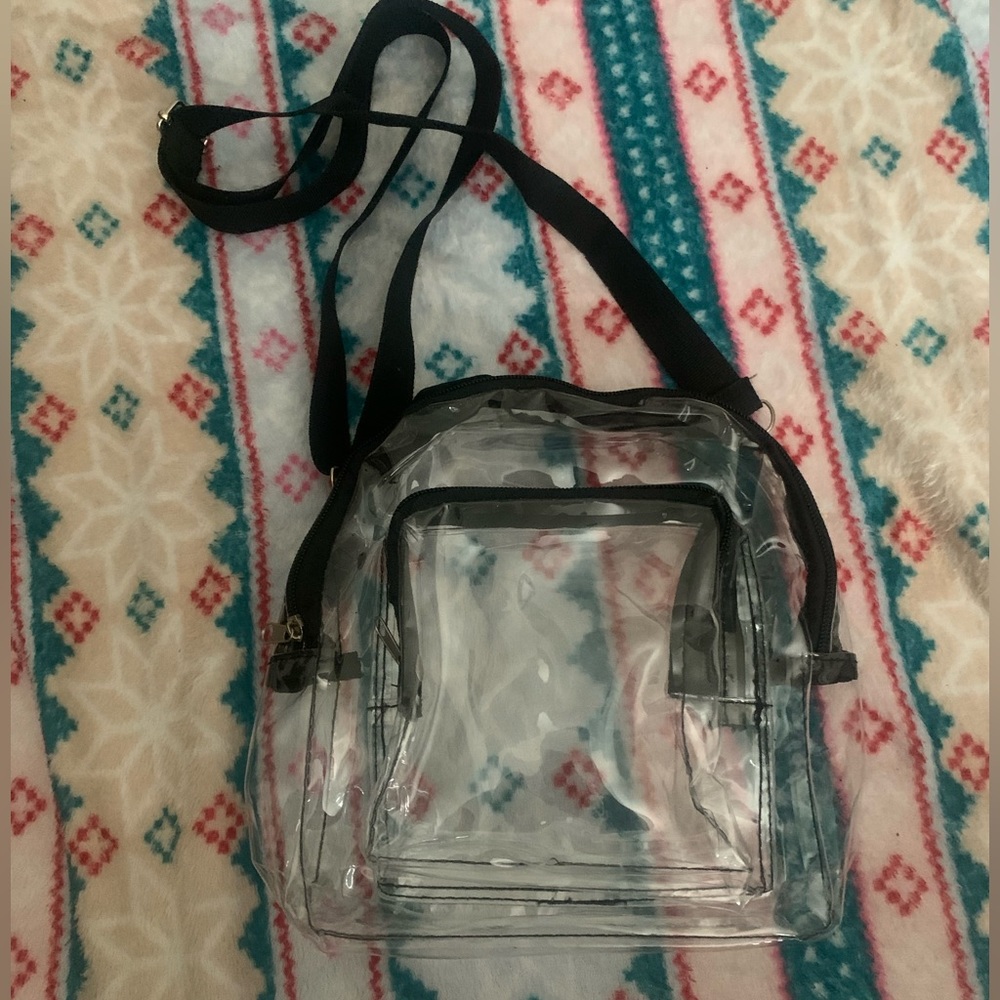 Clear back to school crossbody bag/purse